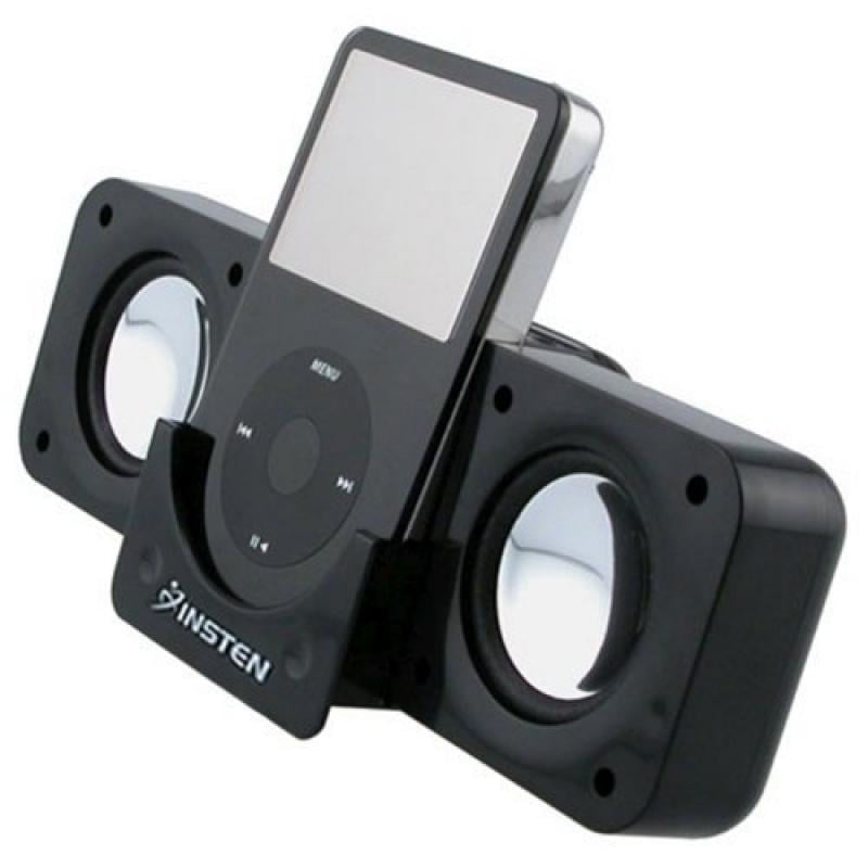 Black Portable Folding Stereo Speaker For Apple iPod Touch Ithouch