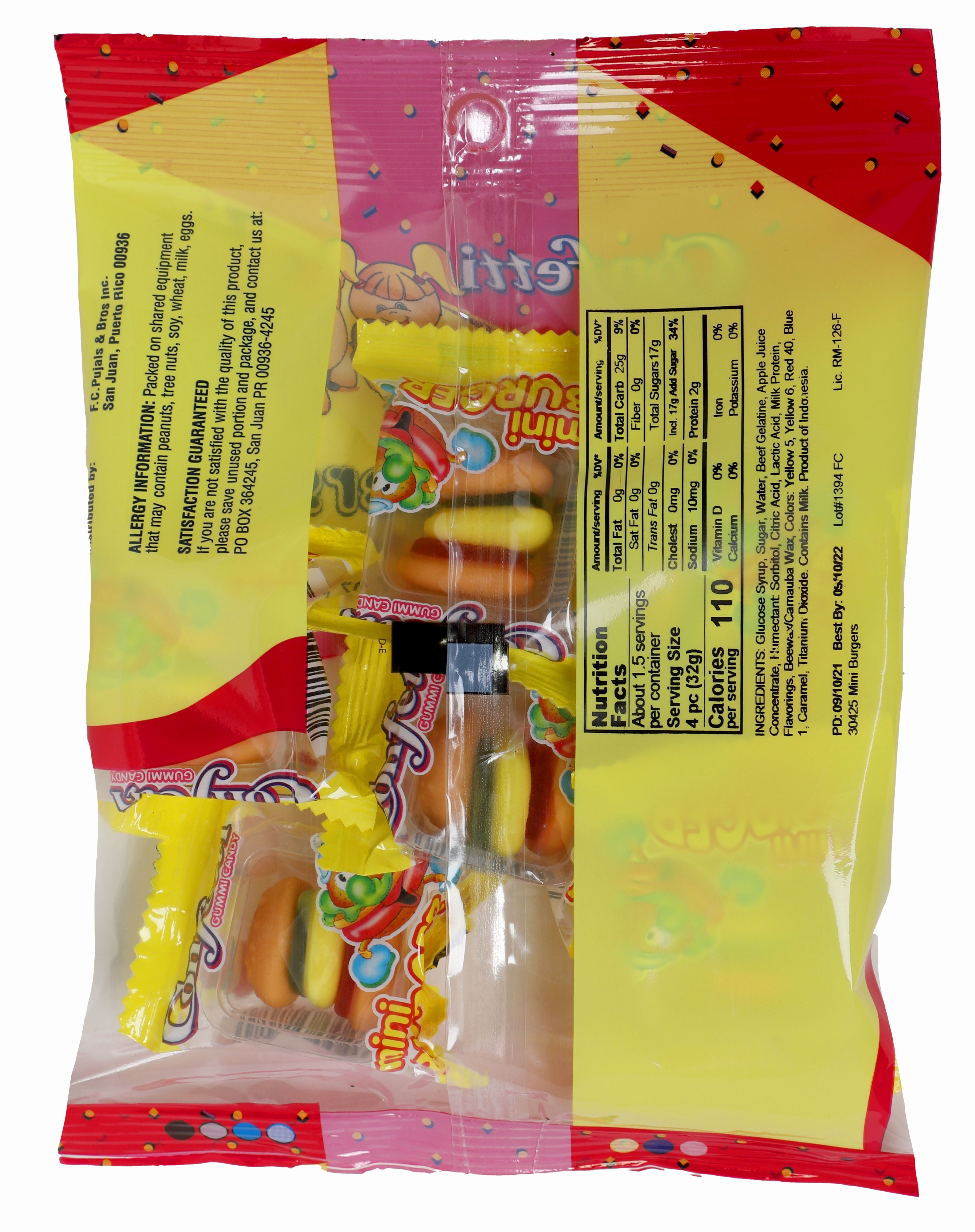 Confetti Mini Burger, 2.1 Oz.