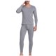 thumbnail image 5 of Conjuntos de ropa interior térmica para hombre, jersey informal liso y fino de manga larga, ropa interior y pantalones abrigados, trajes de poliéster para hombre, camisetas y pantalones., 5 of 6