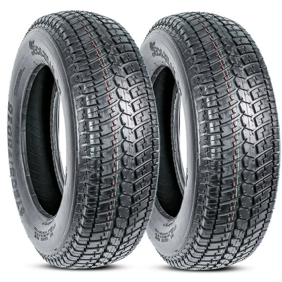 eCustomrim 2-Pack ST205/75D15 Trailer Tires Bias Ply Load Range C 2 Year Warranty