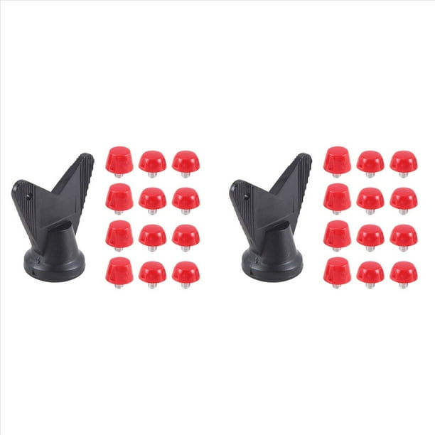 24 Uds. Clavos para Zapatos de Fútbol, Tacos para Botas de Fútbol, Tornillo Roscado M5, 7mm, 10mm, Pernos de Repuesto Antideslizantes, Color Rojo