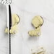 thumbnail image 4 of Soporte de ducha ajustable, baño, crema, sin taladrar, con ventosa, con 2 ganchos, 4 of 6