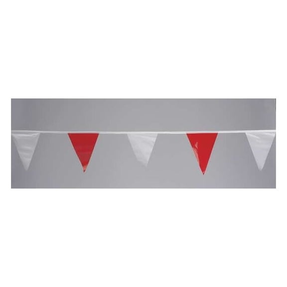 1PACK Cortina Safety Products Pennants,Vinyl,Red-White,60 ft. 03-401-60 03-401-60 ZO-G1726426