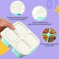 thumbnail image 4 of 4 Pcs Snack Box Containers Set Reusable 4 Compartment Lunchable Container With 2Pcs Containers Stackable Box For School Work Travel (4 Color)/ Food Storage Box 4Pcs, 4 of 6