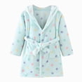 thumbnail image 4 of Gibobby Toddler Kids Cartoon Bathrobe Flannel Kids Robe Pajamas for 12 18 Months 2-12T Boys Girls Winter Clothes Cozy Thick Sleepwear for All Seasons Toddler Pajamas,Mint Green,Size 3-4T, 4 of 4