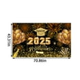 thumbnail image 3 of 2025 Class Graduation Photography Black And Gold Bachelor Cap Balloon Grad Congrats Banner Background Congrats Grad Prom Banner Background, 3 of 8