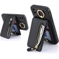 thumbnail image 3 of iPhone Xs case with Card Holder, iPhone x/xs Phone Case Wallet for Women magsafe Compatible Wallet Detachable 2-in-1 for Men-Black, 3 of 15