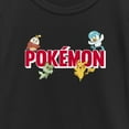 thumbnail image 2 of Girl's Pokemon Logo Characters Graphic Tee Black Large, 2 of 4