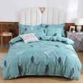 thumbnail image 1 of Fiudx Juego de Cama de Lana Cepillada, Elegante Funda Nórdica Azul Claro, Fundas de Almohada Suaves y Transpirables, Sábanas de Fácil Cuidado, Decoración Textil para El Hogar, Renovación Del Dormitor, 1 of 6