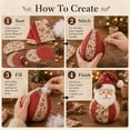 thumbnail image 4 of Patchwork Fabric Doll DIY Kit Handmade Christmas Sewing Craft Set for Seasonal Home Decoration, DIY Patchwork Fabric Character Doll Kit Creative Holiday Craft Project (snowman), 4 of 7