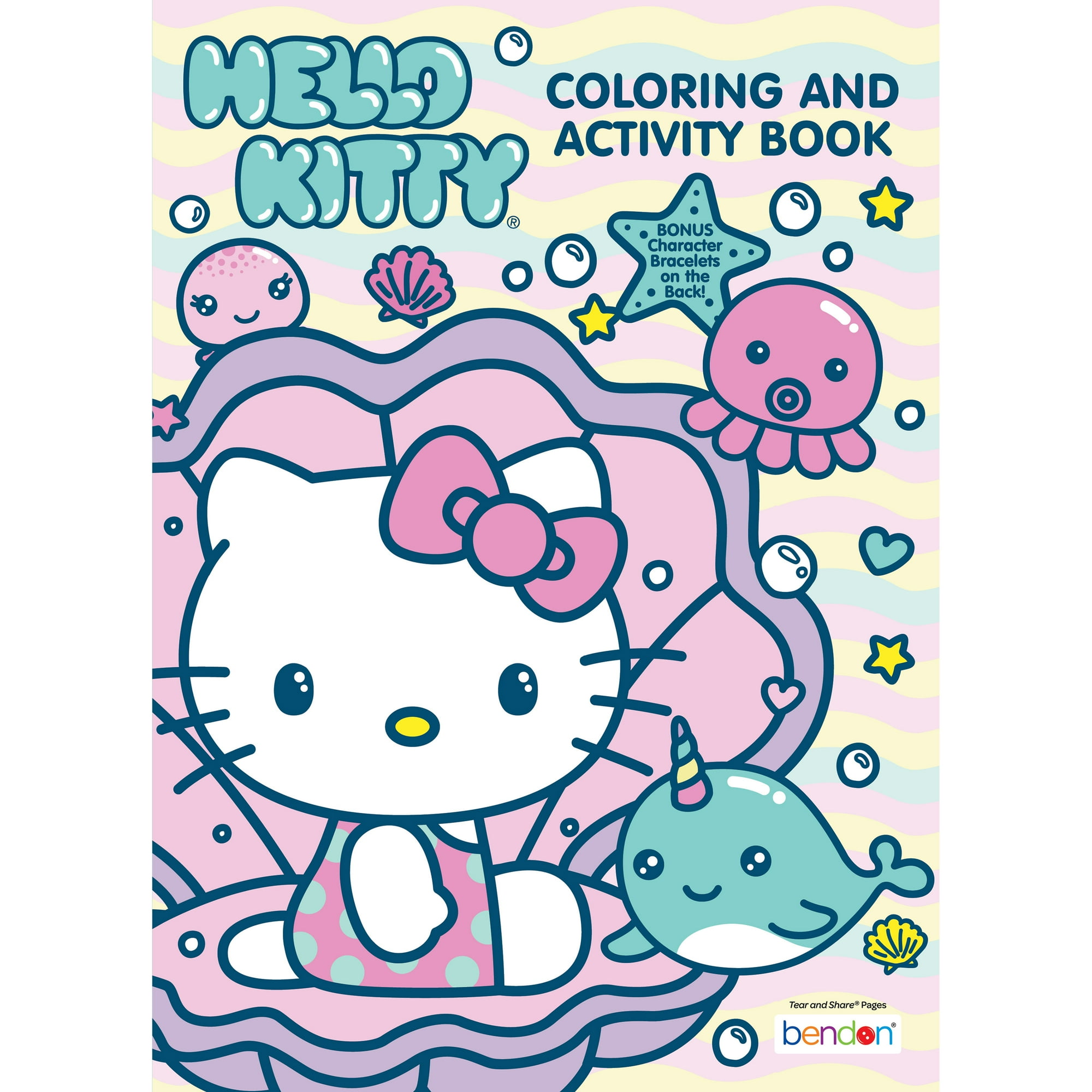 Sanrio Hello Kitty 64-Page Coloring & Activity Book, by Bendon, Paperback