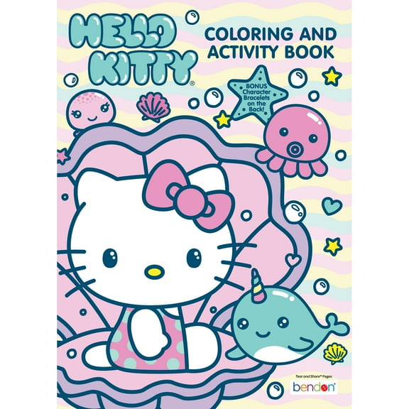 Sanrio Hello Kitty 64-Page Coloring & Activity Book, by Bendon, Paperback