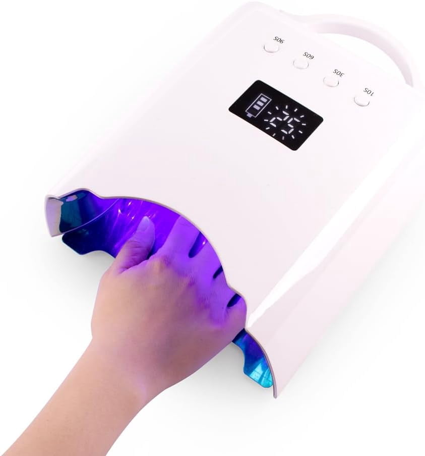 White Rechargeable UV LED Nail Lamp Professional Wireless 86w Ultra Performance Nail Machine