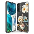 thumbnail image 3 of MUNDAZE LG Stylo 6 Shockproof Clear Hybrid Protective Phone Case Cute Gnome White Daisy Flowers Floral Cover, 3 of 5