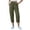 *Army Green, variant on ClodeEU Women's Elastic Waist Linen Blend Capri Pants,Loose Fit Cropped Trousers with Pockets for Summer Army Green,Women's Plus L
