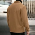 thumbnail image 6 of FRSASU Men's Woolen Button Down Shirts Long Sleeve Casual Fashionable Regular Jacket Coffee, 6 of 9