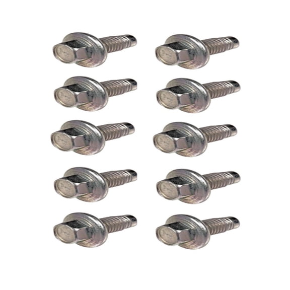 KarParts360 For Ford E-350 Super Duty/E-450 Super Duty 2021 2022 2023 Engine Oil Drain Plugs | 10 Pieces | Steel | Silver | Coarse Thread | 5.8 Bolt Grade | Conventional Method | 11519933, 1151A78J01