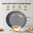 thumbnail image 4 of naturepan 8 inch Ceramic Nonstick Skillet, Diamond-Titanium Coating, Dishwasher/Oven Safe, Gray, 4 of 8