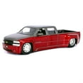 thumbnail image 1 of Chevrolet Silverado Camionnette Dually Rouge Métallique et Gris avec Roues "Just Trucks" Série Modèle Réduit 1/24 par Jada, 1 of 1