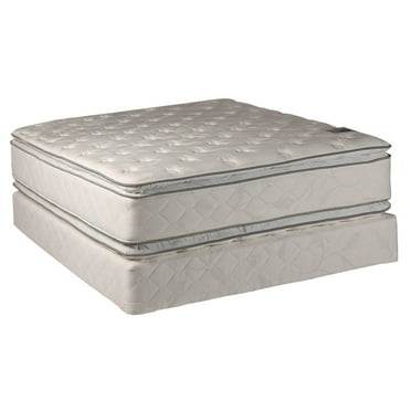 DS USA Serenity 2-Sided PillowTop Queen Size Medium Soft Mattress Set with Mattress Cover Protector - Sleep System with Enhanced Cushion Support, Fully Assembled, Longlasting by Dream Solutions USA