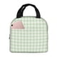 thumbnail image 1 of Disketp Green Checkboard Bolsa Térmica para Almuerzo para Hombre y Mujer, Ideal para Trabajo, Senderismo y Picnic, 1 of 8