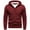 Wine, variant on Knit Sweater for Men Fall Winter Warm Casual Solid Color Long Sleeve Base Layer Hooded Sweater