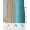 thumbnail image 6 of Turquoise Yellow Ombre Sheer Curtains 39 Inch Length 2 Panels Set for Living Room/Bedroom, Farmhouse Modern Gradient Art Kitchen Curtains Grommet Semi-Sheer Curtains Window Treatments 27.5"x39"x2, 6 of 7