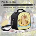 thumbnail image 6 of Yuyamidu Kawaii Capybara Kids Lunch Box Large Capacity Insulated Lunch Bag Portable Handle Thermal Picnic Cool Bags Multifunctional for School Picnic Travel Hiking Camping, 6 of 6