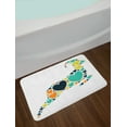 thumbnail image 2 of Antelope Bath Mat, Illustration of Animal Silhouette Created with Irregular Colorful Hearts Graphic, Plush Bathroom Decor Mat with Non Slip Backing, 29.5" X 17.5", Multicolor, by Ambesonne, 2 of 2