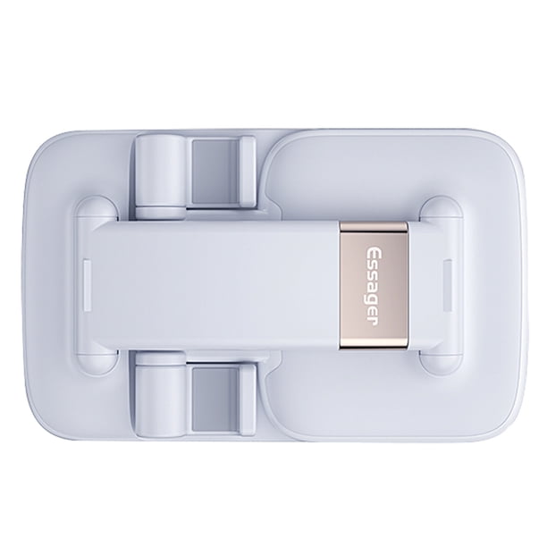 Essager Soporte para teléfono móvil plegable portátil Soporte de escritorio para teléfono celular Múltiples ángulos ajustables, blanco Scienceny EL5273-02B