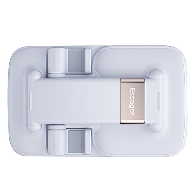 Essager Soporte para teléfono móvil plegable portátil Soporte de escritorio para teléfono celular Múltiples ángulos ajustables, blanco Scienceny EL5273-02B