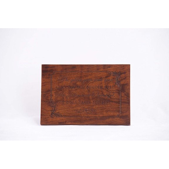 Memorial Wooden Wall Plaque The Golden Gates Stood Open