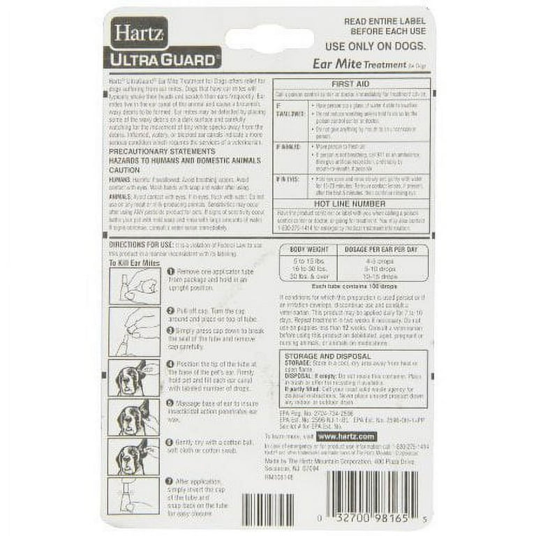 Hartz ear mite treatment for clearance dogs