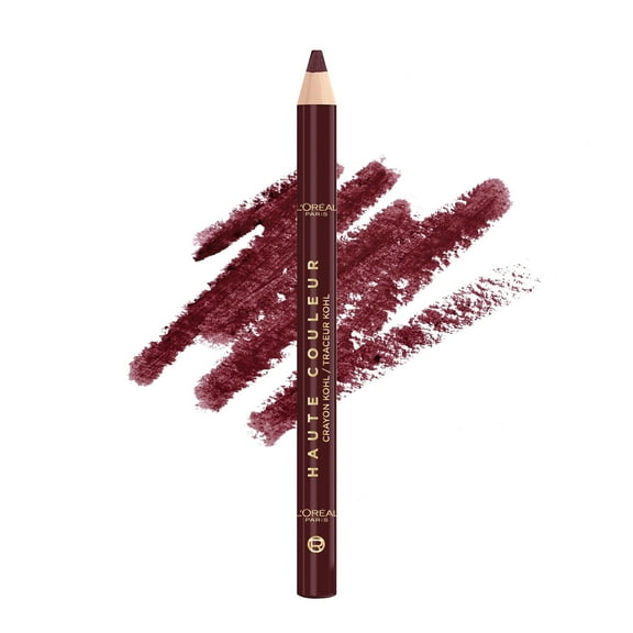 L'Oreal Paris Haute Couleur Kohl Pencil Eyeliner Makeup, Burgundy Cashmere 150, 0.03 oz