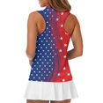 thumbnail image 5 of HUIACONG American Flag Star Pattern Soft Women's Sleeveless Golf Shirts, Breathable V Neck Workout Tank Tops for Sports Tennis Outdoor, 5 of 7