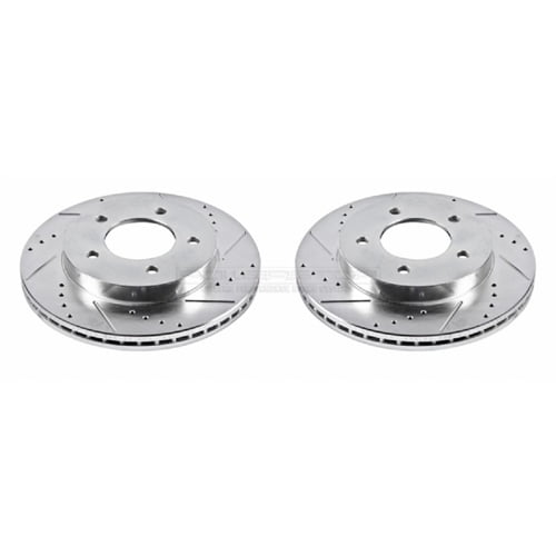 Powerstop AR8557XPR : Front Brake Rotors, Drilled & Slotted, 2 Pack