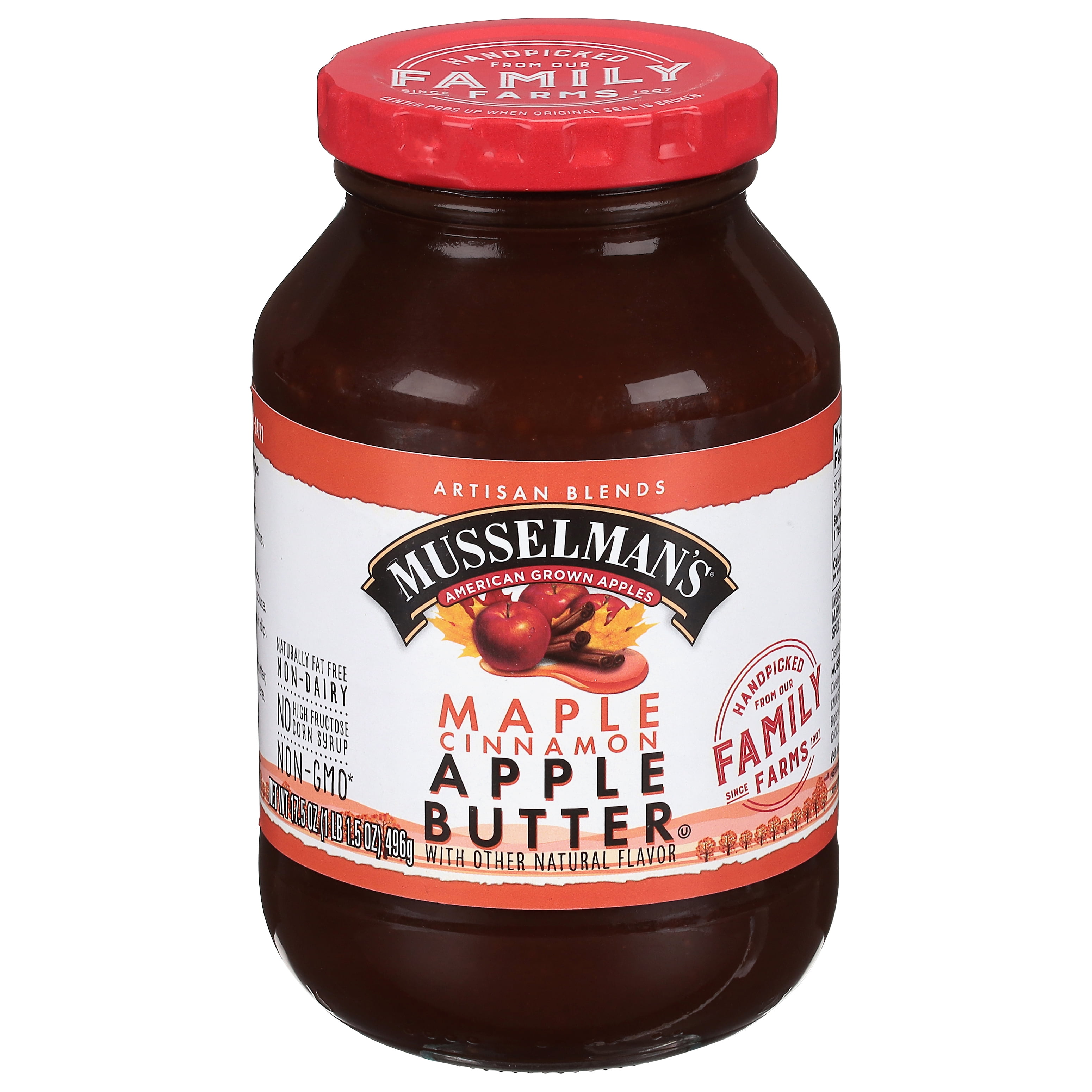 (4 pack) Musselman's Maple Cinnamon Apple Butter 17.5oz