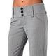 thumbnail image 2 of Pantalones elásticos de cintura baja para mujer con bolsillos, pantalones de vestir con pierna acampanada, pantalones pequeños para trabajo de oficina, negociosF-light Grey--button FrontMedium, 2 of 5