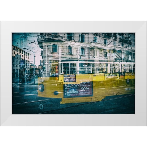 Rosa, Fiorenzo 18x13 White Modern Wood Framed Museum Art Print Titled - Visioni di strada 2