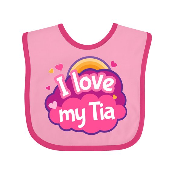 Inktastic Niece Rainbow I Love My Tia Girls Baby Bib