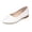 White_006, variant on Women’s Minimalist Solid Leather Flat Ballet Flats, Round Toe Slip On Soft Casual Dress Shoes with Low Block Heel for Daily Office Wear Black 9（EU-42）