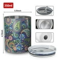 thumbnail image 4 of 12oz Coffee Tumblers Blue Pioneer Flower and Paisley Pattern Stainless Steel Vacuum Insulated Travel Tumbler Coffee Cups Mug with Lid and Straw with Cleaning Brush for Cold & Hot Drinks, 4 of 5