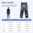 thumbnail image 3 of Yiaed Starry Sky Meditating Lion Print Men's Lounge Pants, Loose PJ Bottoms, Long Pajama Pants for Men-Small, 3 of 5