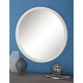 thumbnail image 2 of DecMode 32"W, 32"H Round Wall Mirror, White, 2 of 15