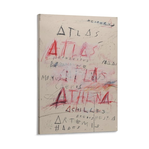 Cy Twombly Atlas Printing Famous Paintings Office Home Wall Art Decorative Paintings Art Poster Canvas Painting Decor Wall Print Photo Gifts Home Modern Decorative Posters 24x36inch(60x90cm)