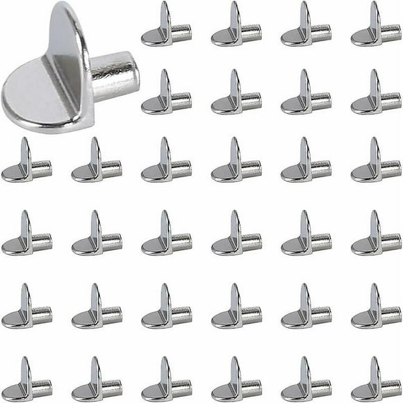 80Pcs Shelf Cleat 5mm Shelf Cleats Shelf Support Pegs Pin Shelf Pins Shelf Support Cabinet Office Shelves DIY Stainless Steel