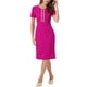 thumbnail image 2 of Vestido de mujer de manga corta Inspire Chic, vestido ajustado de tweed para el trabajo, vestido lápiz M color rosa intenso, 2 of 6