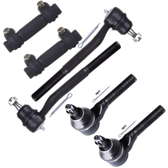 CCIYU Inner Tie Rod Ends Outer Tie Rod Ends Tie Rod Adjusting Sleeve Compatible fit for 1998-2005 for Chevrolet Blazer 1998-2004 for Chevrolet S10 1998-2005 for GMC Jimmy 6pcs Suspension Kit