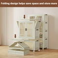 thumbnail image 5 of Mobile Closet Wardrobe, 420L Collapsible Plastic Wardrobe Storage Box, Large Foldable Closets with Hanging Rod, Whieels Storing Children's Clothing Storage Bins for Bedroom, 5 of 7
