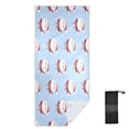 thumbnail image 2 of Quick-Dry Beach Towel 30x60in with Storage Bag, Sand Free Microfiber Towel for Travel, Swimming, Camping Cartoon Santa Claus Tile Pattern, 2 of 9